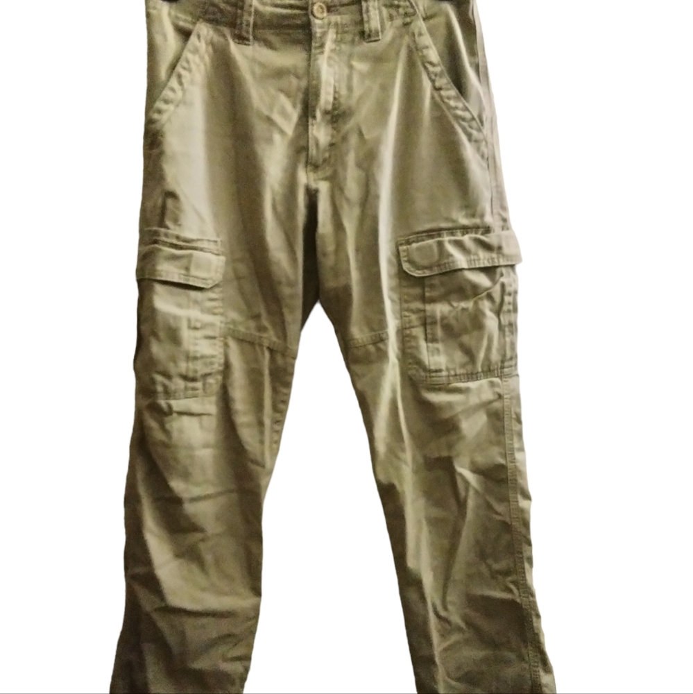 Men's wrangler relaxed fit tan cargo pants 30 X 32